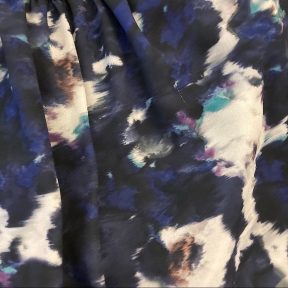 🎉LAST CHANCE🎉 MOSSIMO Blue Abstract Watercolor Silky Embellished Tank Blouse - Picture 7 of 10